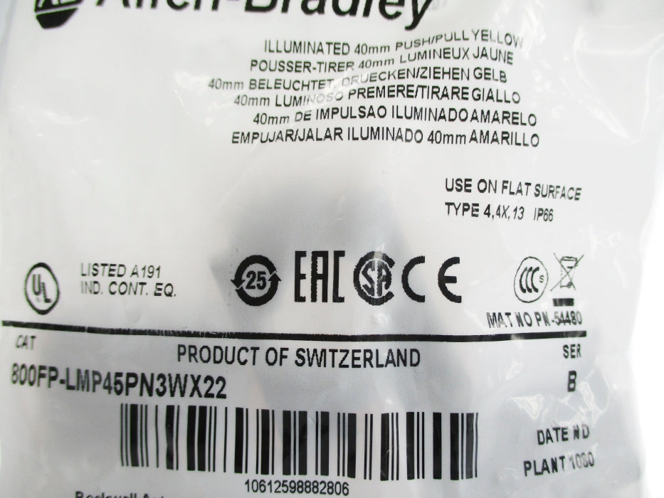 INDUSTRIAL SPARE PART 800FP-LMP45PN3WX22 SER. B NSMP