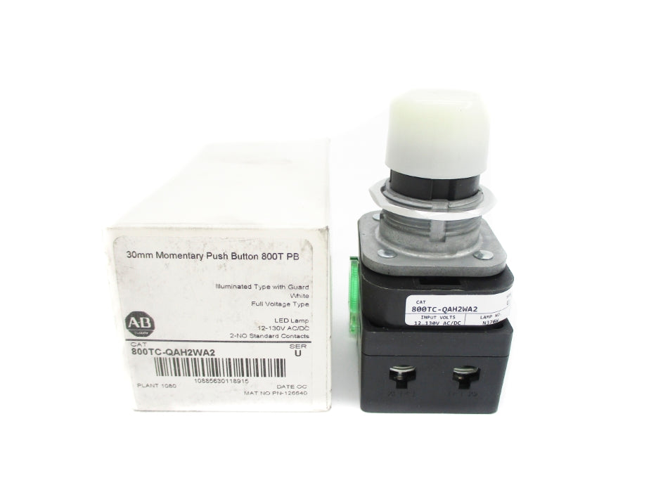 ALLEN BRADLEY 800TC-QAH2WA2 SER. U (WH) NSMP