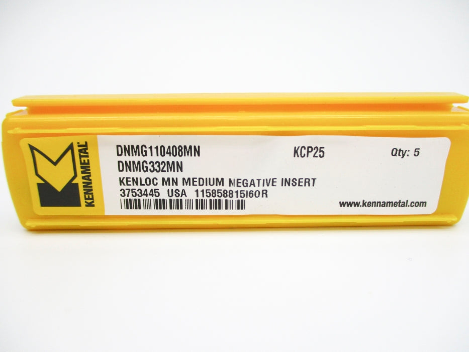 KENNAMETAL DNMG110408MN DNMG332MN KCP25 (PKG OF 5) NSMP