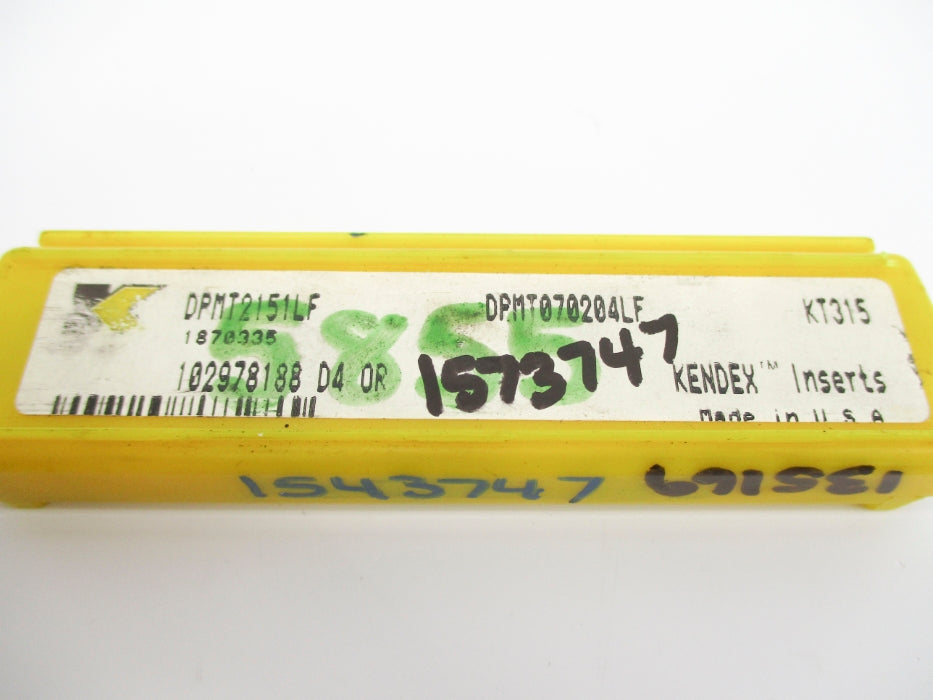 KENNAMETAL DPMT2151LF DPMT070204LF KT315 (PKG OF 5) NSMP