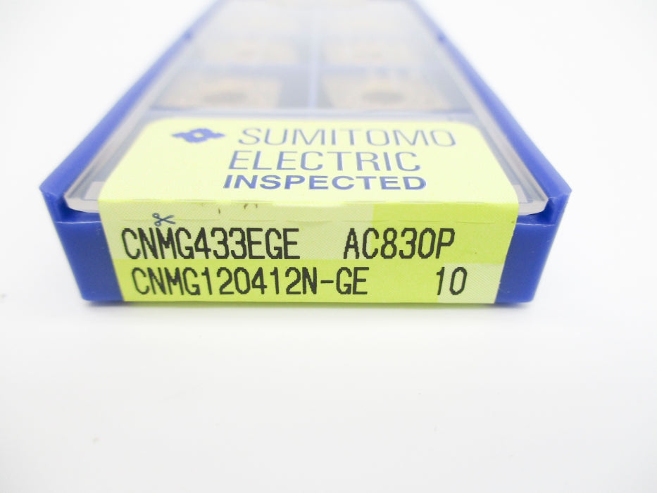 SUMITOMO ELECTRIC CNMG433EGE-AC830P CNMG120412N-GE (PKG OF 10) NSFS