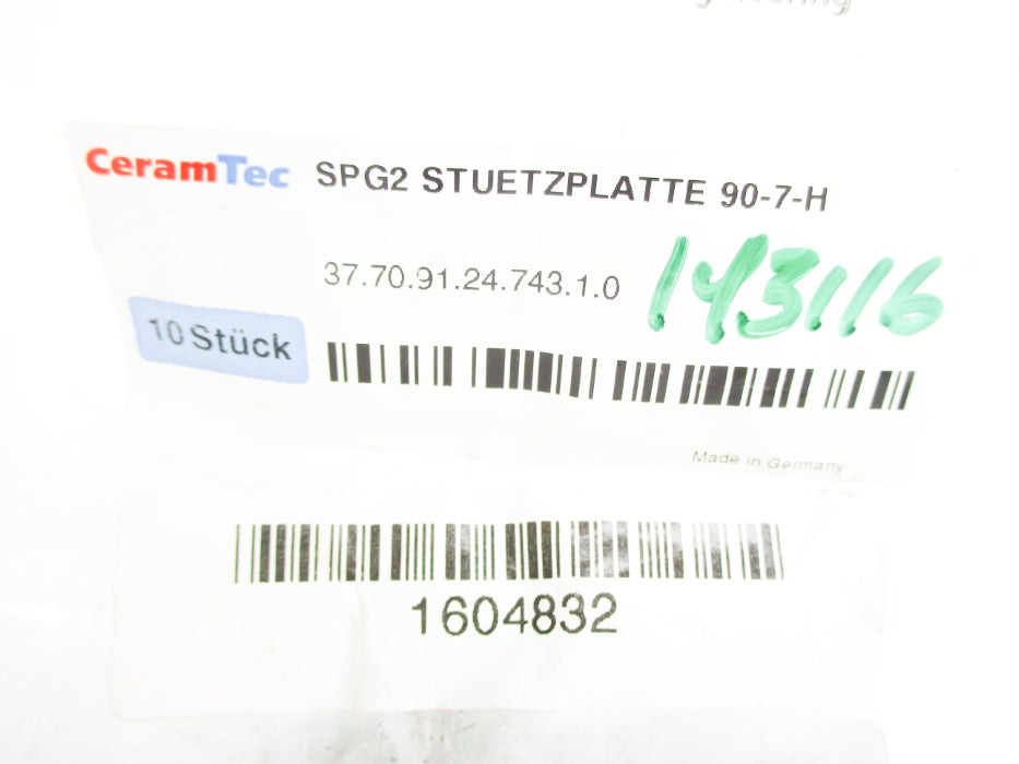 CERAMTEC 37.70.91.24.743.1.0 1604832 (PKG OF 10) NSMP