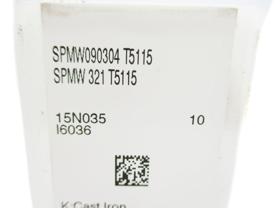 TUNGALOY SPMW090304-T5115 SPMW321-T5115 (PKG OF 10) NSFS