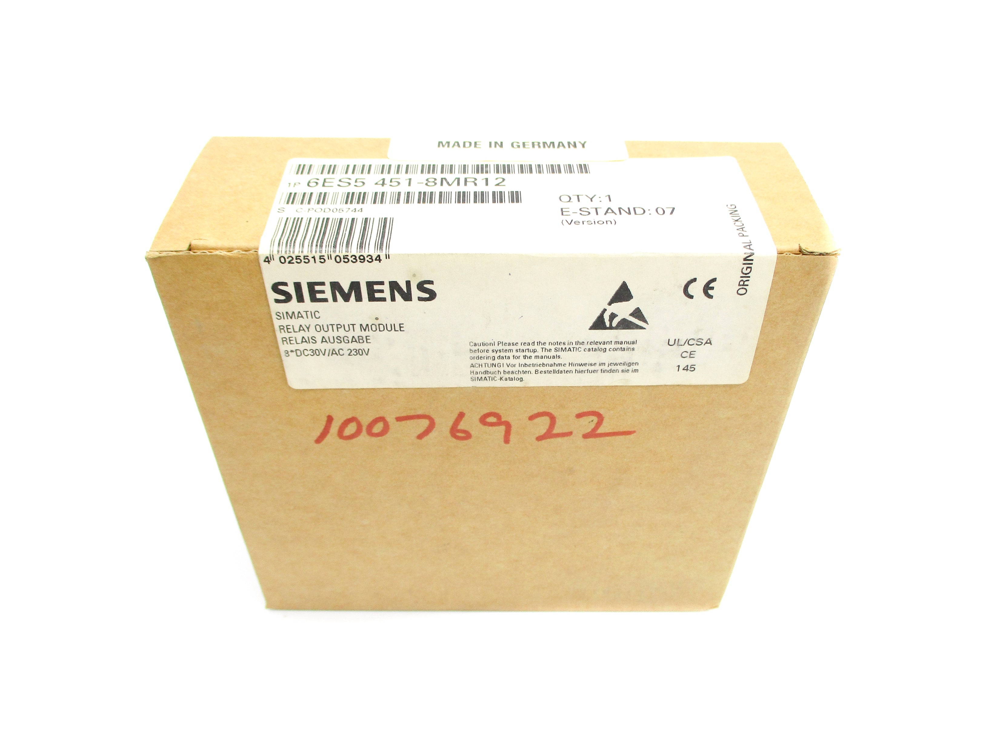 SIEMENS 6ES5451-8MR12 NSFS
