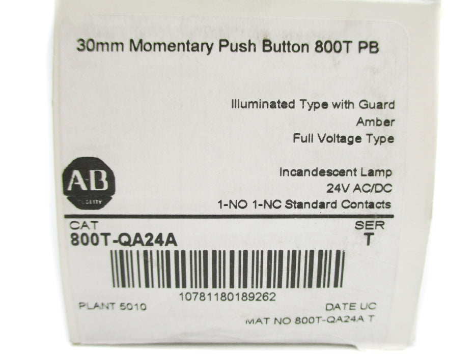 ALLEN BRADLEY 800T-QA24A SER. T (WH) NSFS