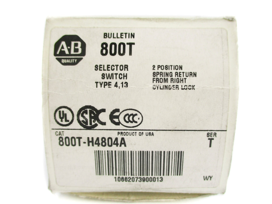 ALLEN BRADLEY 800T-H4804A SER. T (WH) (AS PICTURED) NSMP