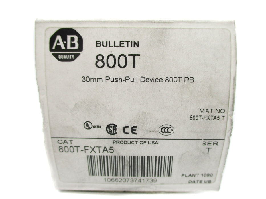 ALLEN BRADLEY 800T-FXTA5 SER. T (WH) NSMP