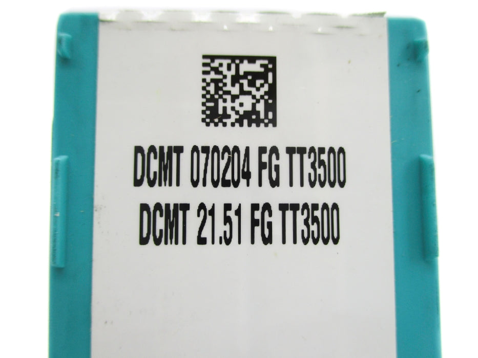TAEGUTEC DCMT070204FG-TT3500 DCMT21.51FG-TT3500 (PKG OF 10) NSMP