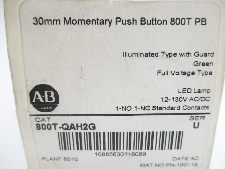 INDUSTRIAL SPARE PART 800T-QAH2G SER. U 12-130VAC/DC (WH) NSMP