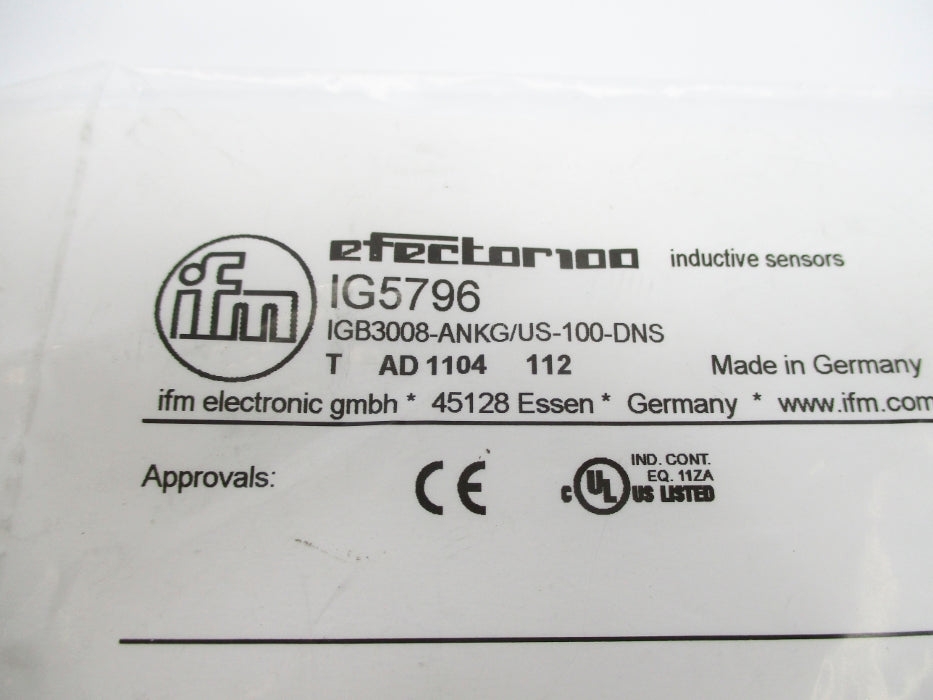 IFM EFECTOR IGB3008-ANKG/US-100-DNS IG5796 NSMP