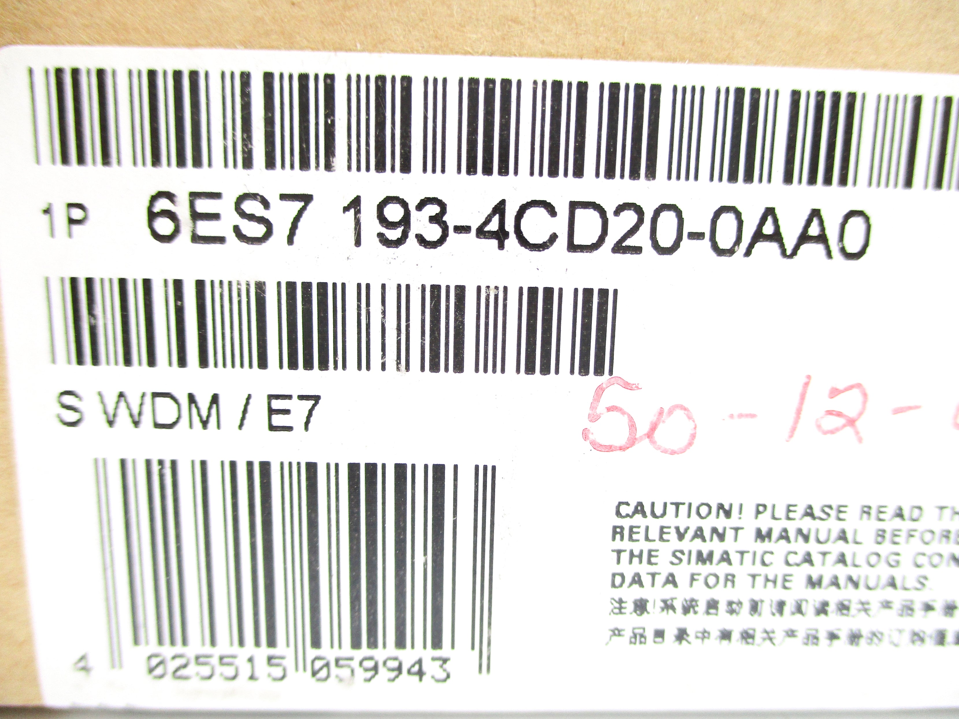 SIEMENS 6ES7193-4CD20-0AA0 NSFS