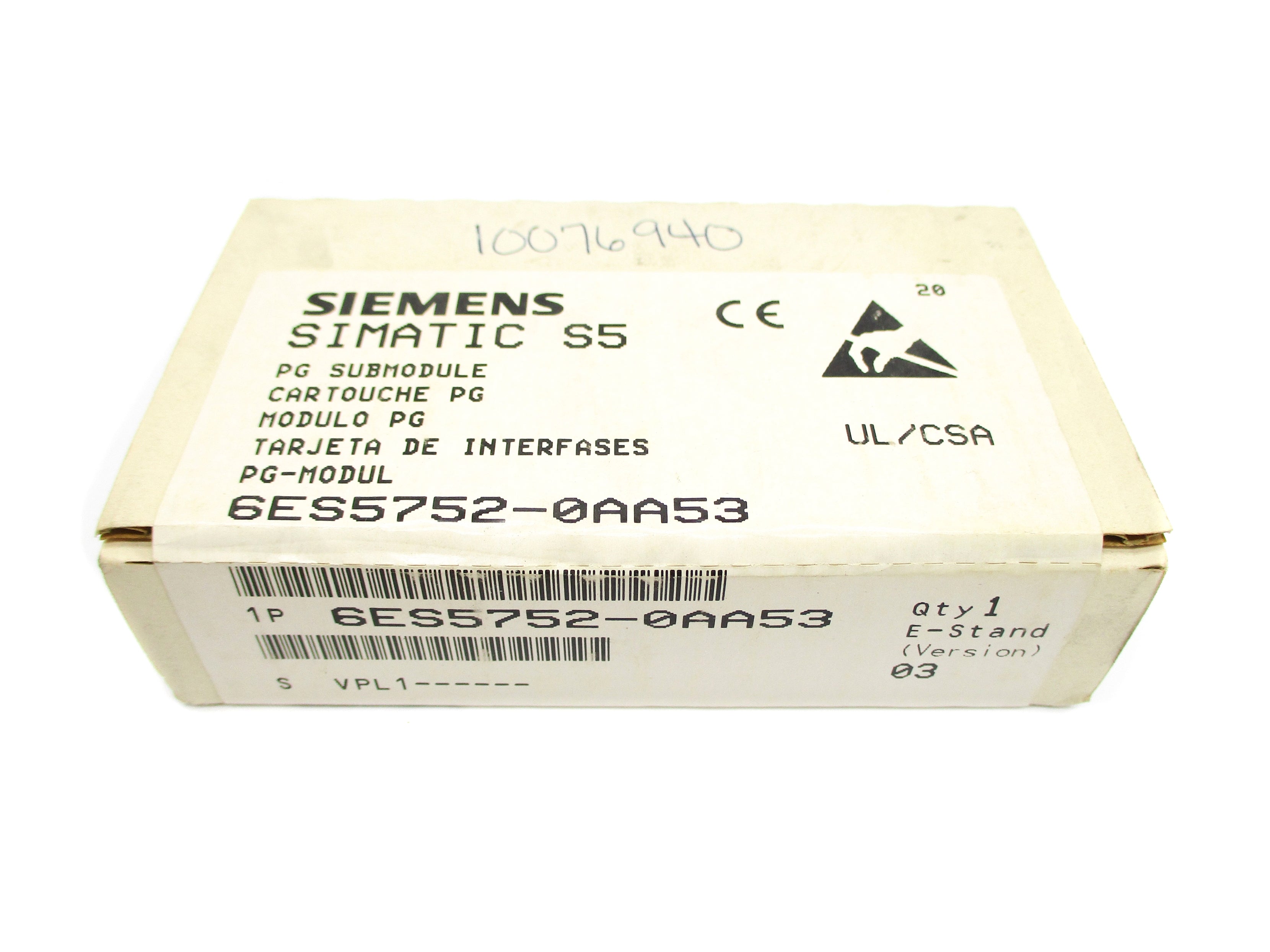 SIEMENS 6ES5752-0AA53 NSFS