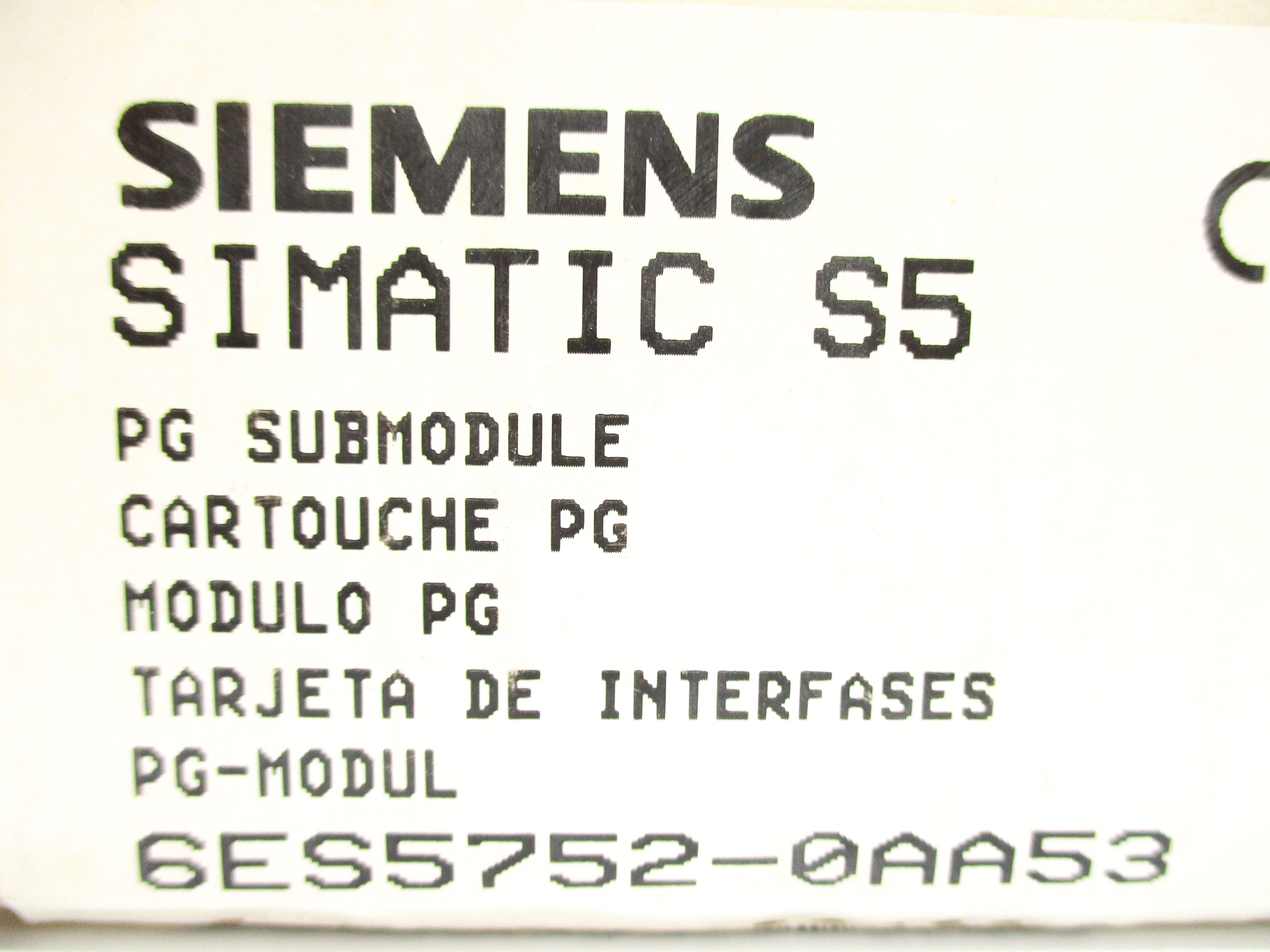 SIEMENS 6ES5752-0AA53 NSFS