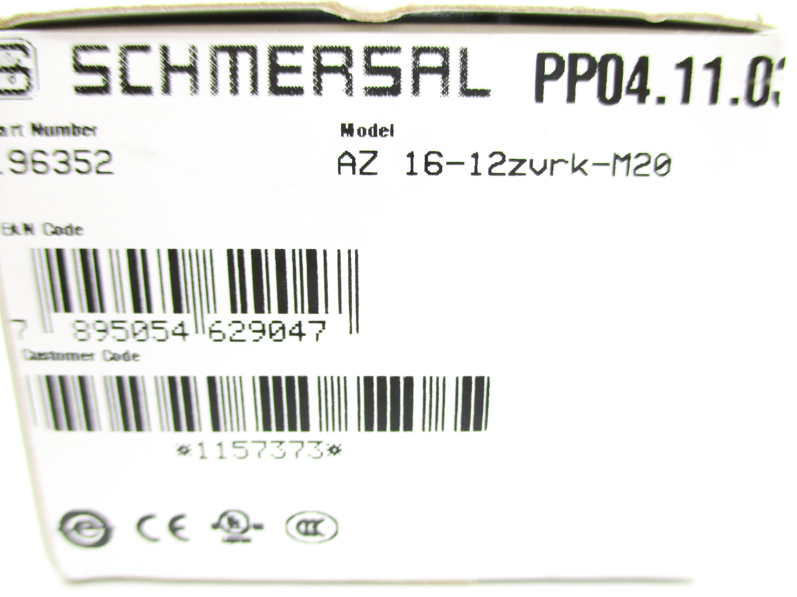 SCHMERSAL AZ16-12VRK-M20 500V NSMP