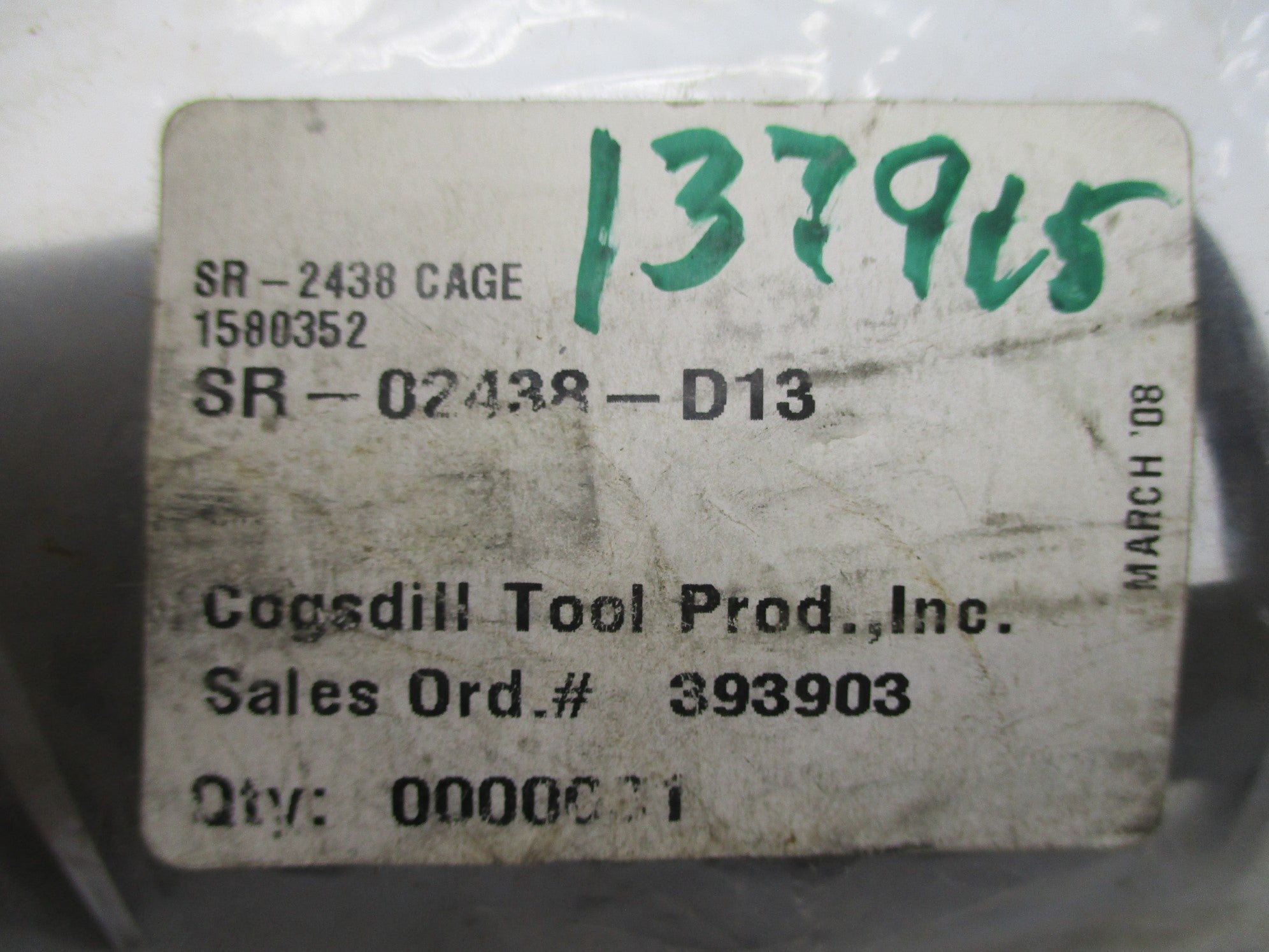 COGSDILL TOOL PRODUCTS SR-02438-D13 NSMP