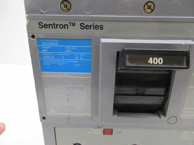 SIEMENS SENTRON CIRCUIT BREAKER JXD23B400 UNMP