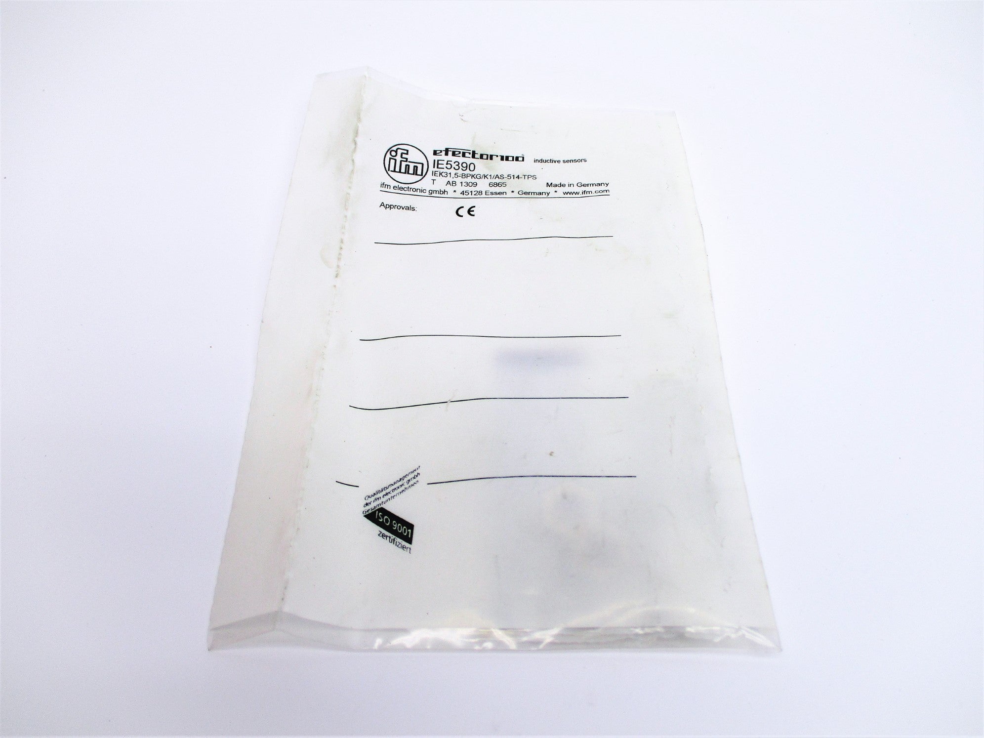 IFM EFECTOR IEK31,5-BPKG/K1/AS-514-TPS IE5390 NSMP
