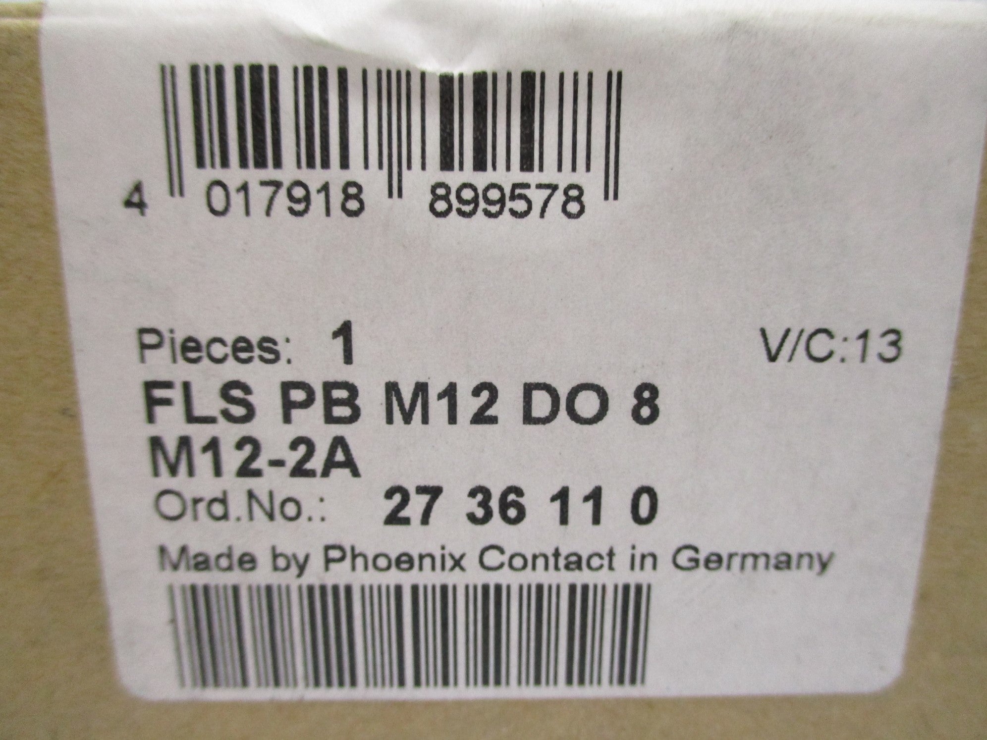 PHOENIX CONTACT FLSPBM12DO8M12-2A 2736110 NSFS