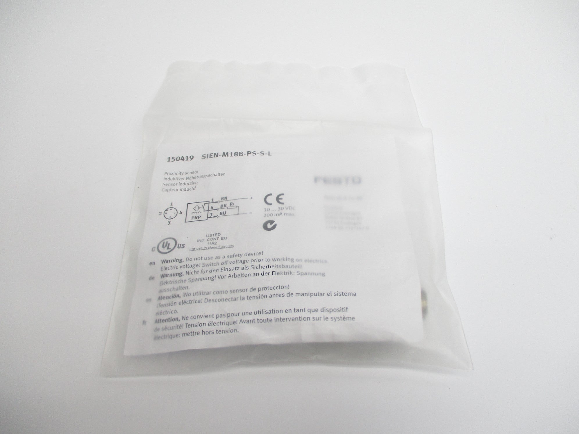FESTO SIEN-M18B-PS-S-L 150419 NSMP