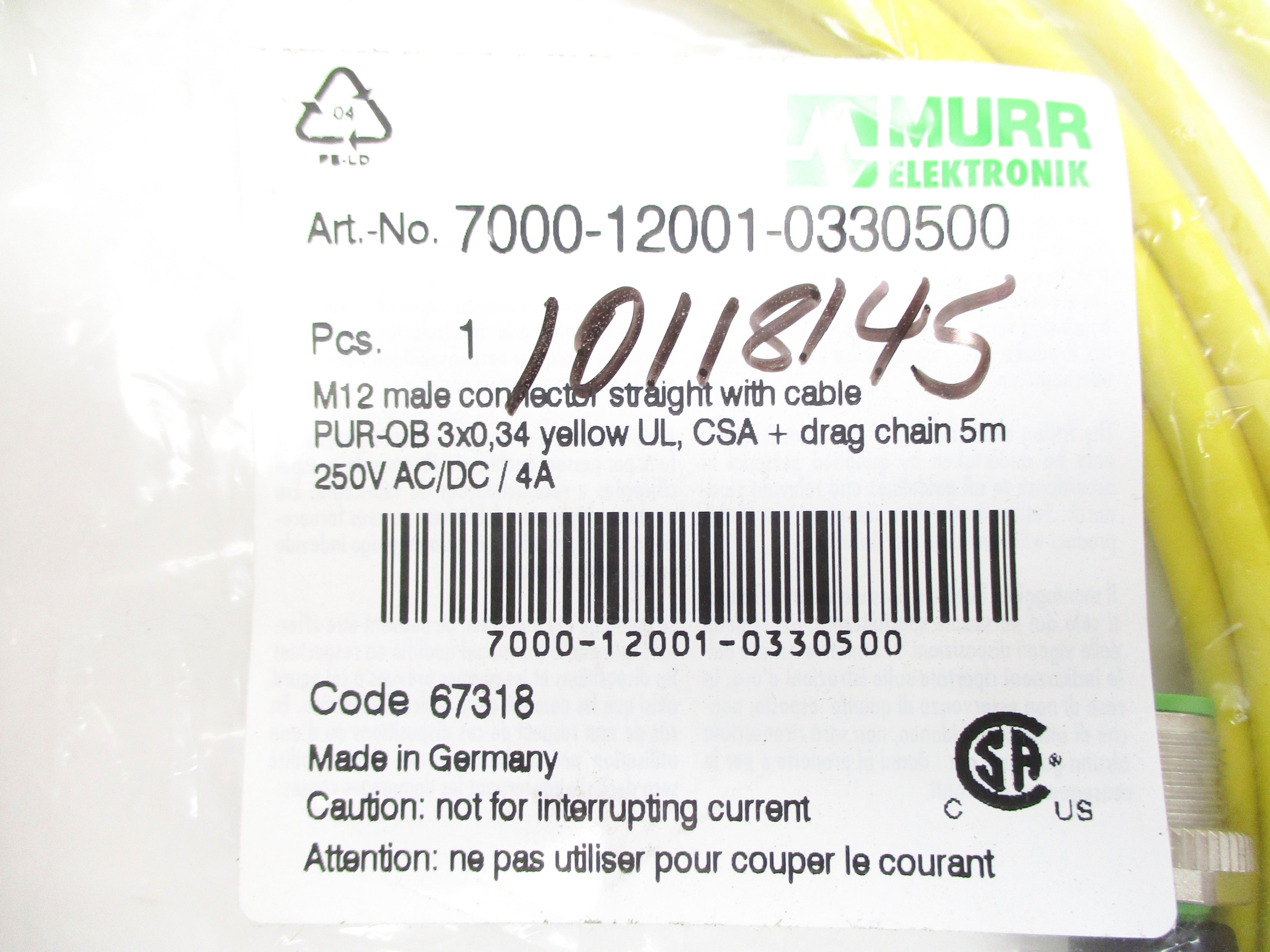 MURR ELEKTRONIK 7000-12001-0330500 NSMP