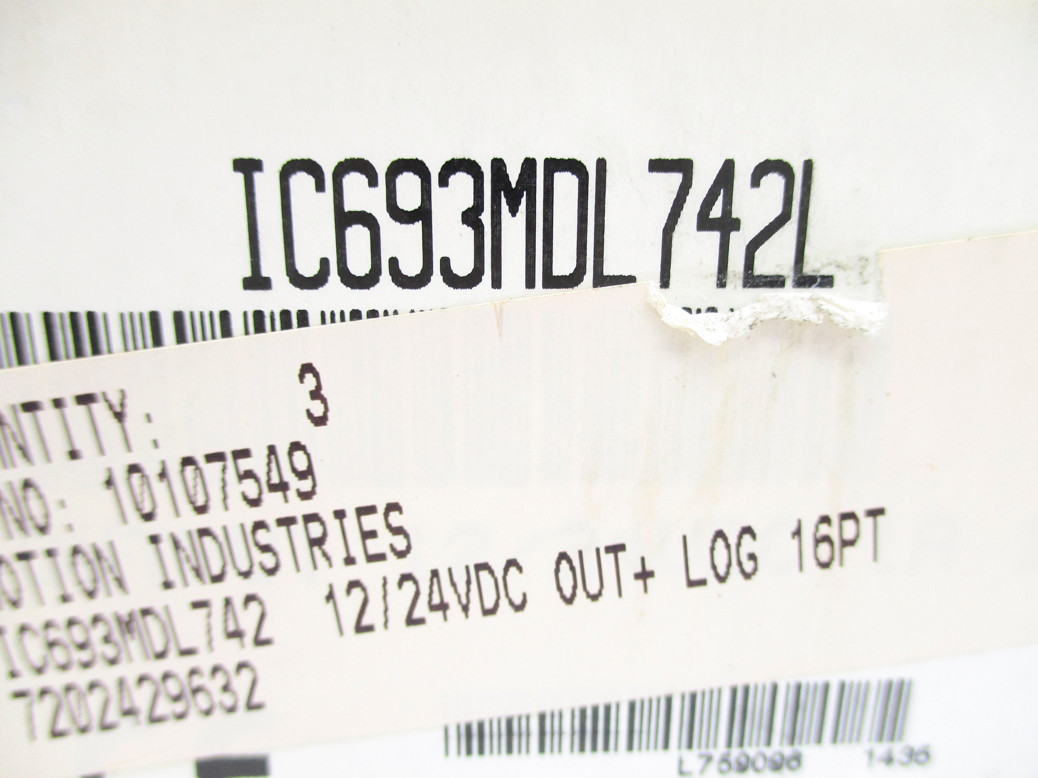 GENERAL ELECTRIC IC693MDL742L NSMP