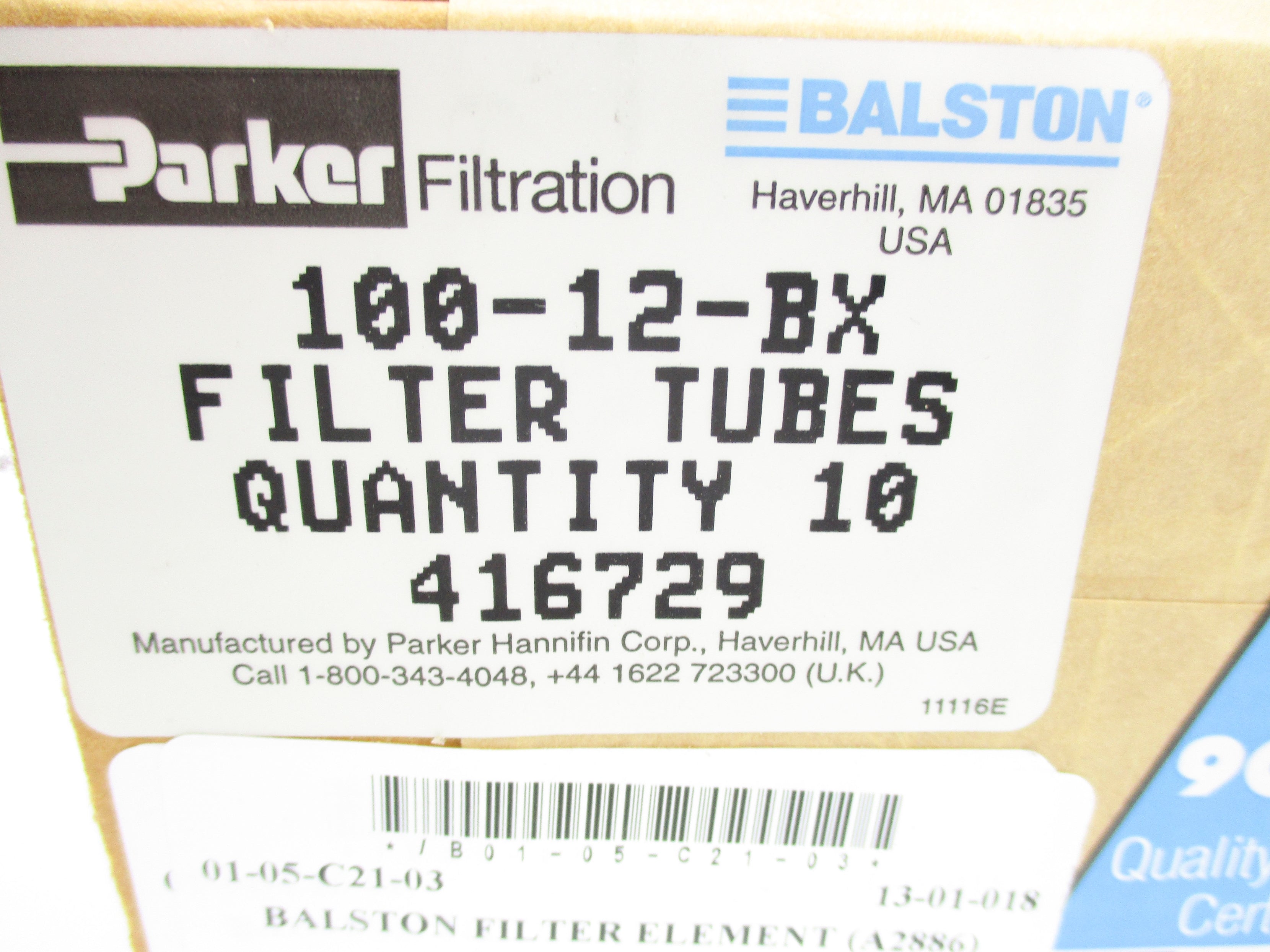 BALSTON PARKER 100-12-BX (PKG OF 10) NSFS