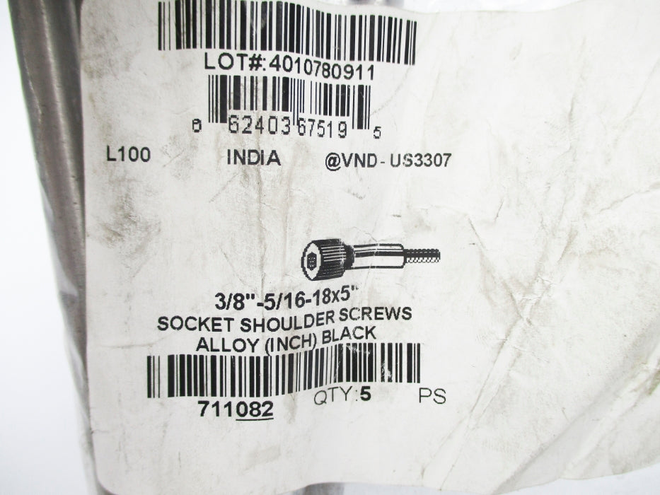ALLOY L100 3/8-5/16-18X5 (PKG OF 5) NSMP