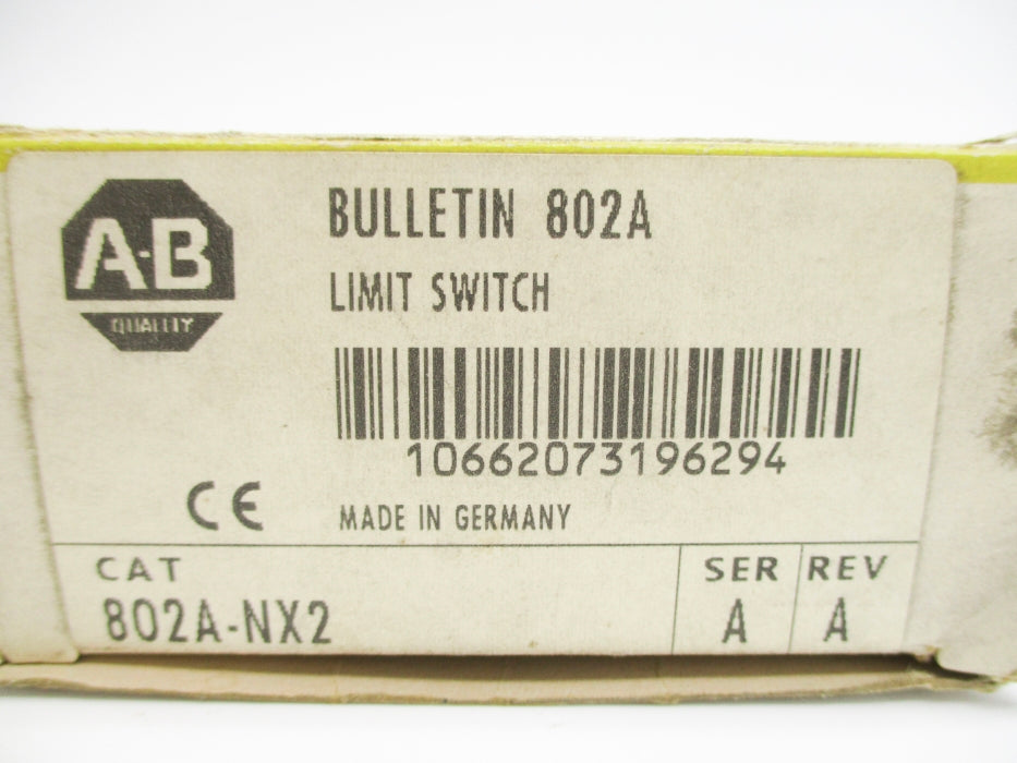 INDUSTRIAL SPARE PART 802A-NX2 SER. A (BK/YL) NSMP