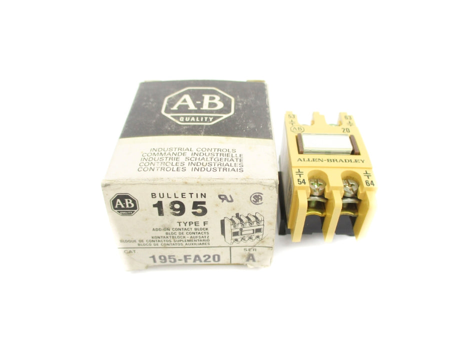 ALLEN BRADLEY 195-FA20 SER. A 600V 1.2A (BK/WH) NSMP