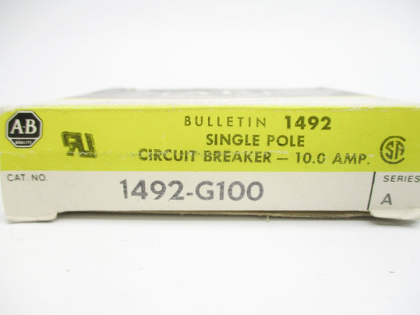 ALLEN BRADLEY 1492-G100 SER. A 250VAC 10.0A (BK/YL) NSMP