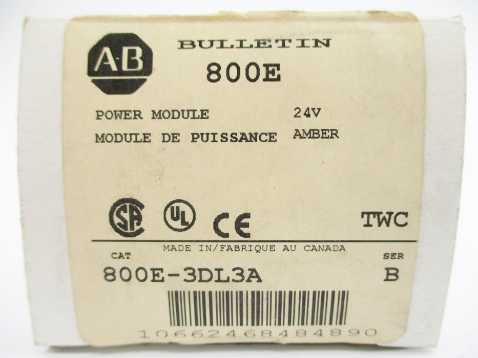 ALLEN BRADLEY 800E-3DL3A SER. B (WH) NSMP