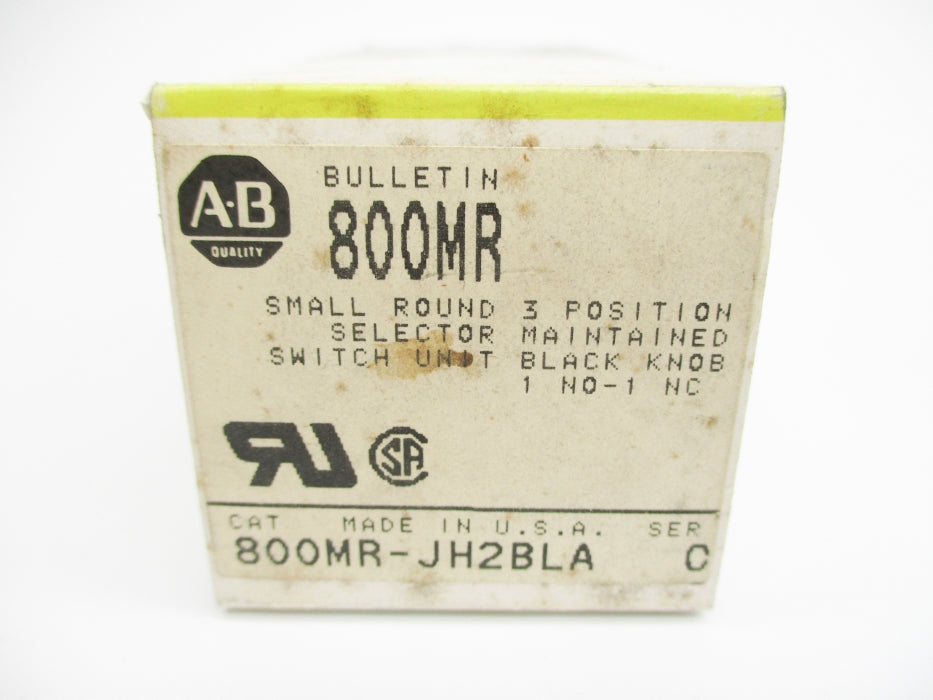 ALLEN BRADLEY 800MR-JH2BLA SER. C (BK/YL) NSMP