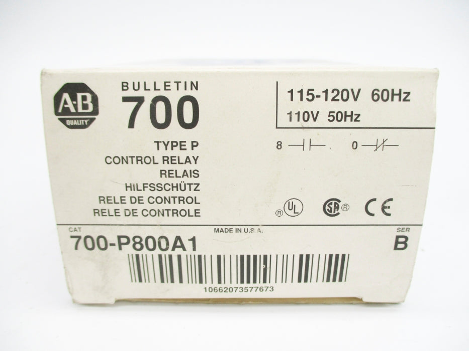 INDUSTRIAL SPARE PART 700-P800A1 SER. B 110/115-120V 10A (GY/BL) NSMP