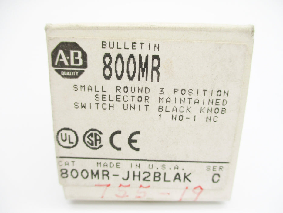 ALLEN BRADLEY 800MR-JH2BLAK SER. C (GY/BL) NSMP