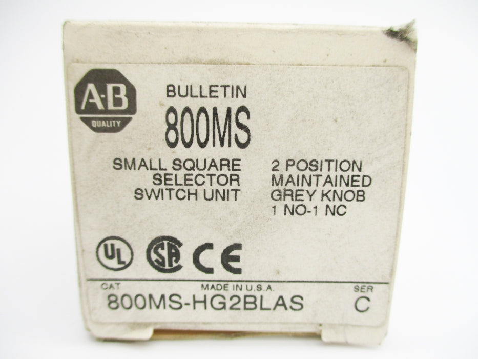 ALLEN BRADLEY 800MS-HG2BLAS SER. C (WH) NSMP