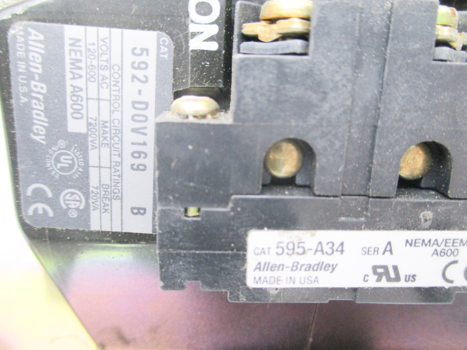 ALLEN BRADLEY 592-DOV169 SER. B 600VAC NSNP