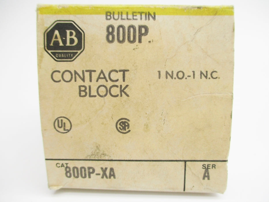 ALLEN BRADLEY 800P-XA SER. A 120-600VAC 60A (BK/YL) NSMP