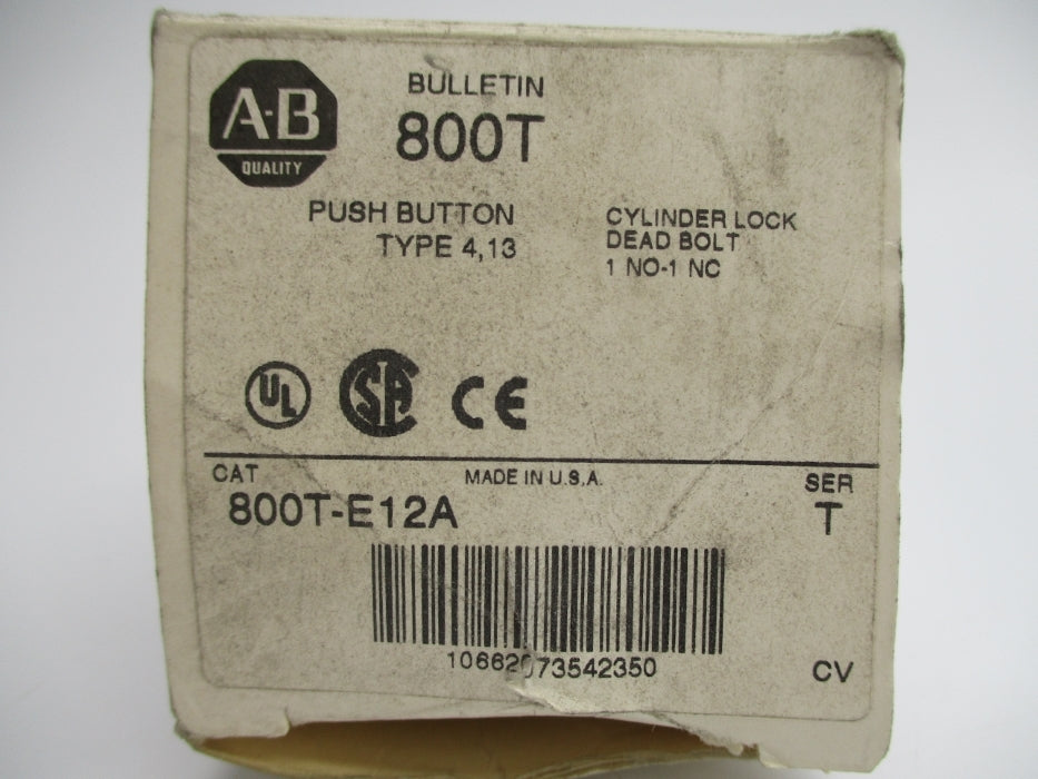 ALLEN BRADLEY 800T-E12A SER. T (WH) NSMP