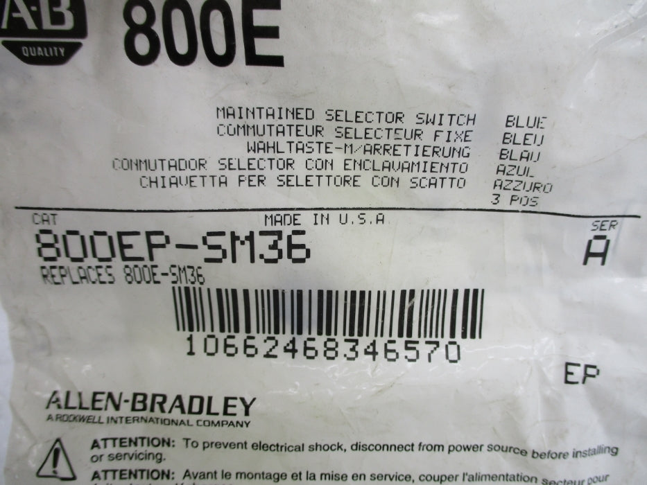 ALLEN BRADLEY 800EP-SM36 SER. A NSMP