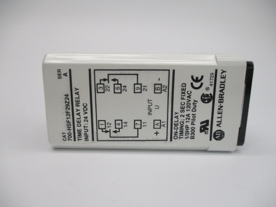 ALLEN BRADLEY 700-HSF12F29Z24 SER. A 24VDC 12A 2S (WH) NSMP
