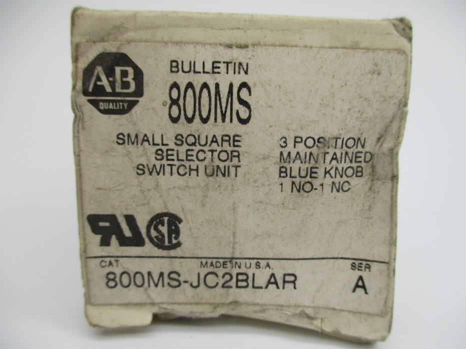 ALLEN BRADLEY 800MS-JC2BLAR SER. A (GY/BL) NSMP