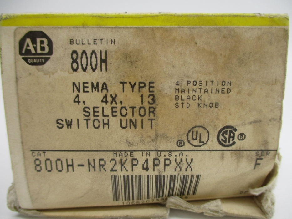 ALLEN BRADLEY 800H-NR2KP4PPXX SER. F (BK/YL) NSMP