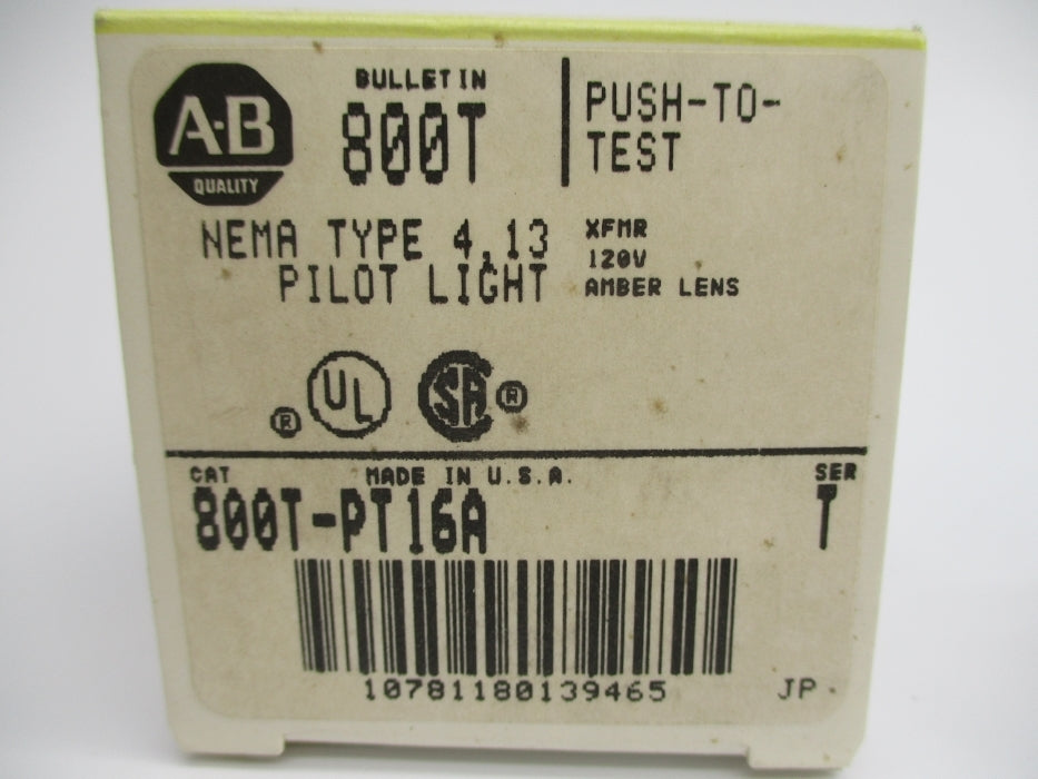 ALLEN BRADLEY 800T-PT16A SER. T (BK/YL) NSMP