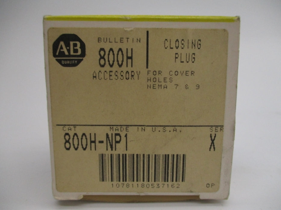 ALLEN BRADLEY 800H-NP1 SER. X (BK/YL) NSMP