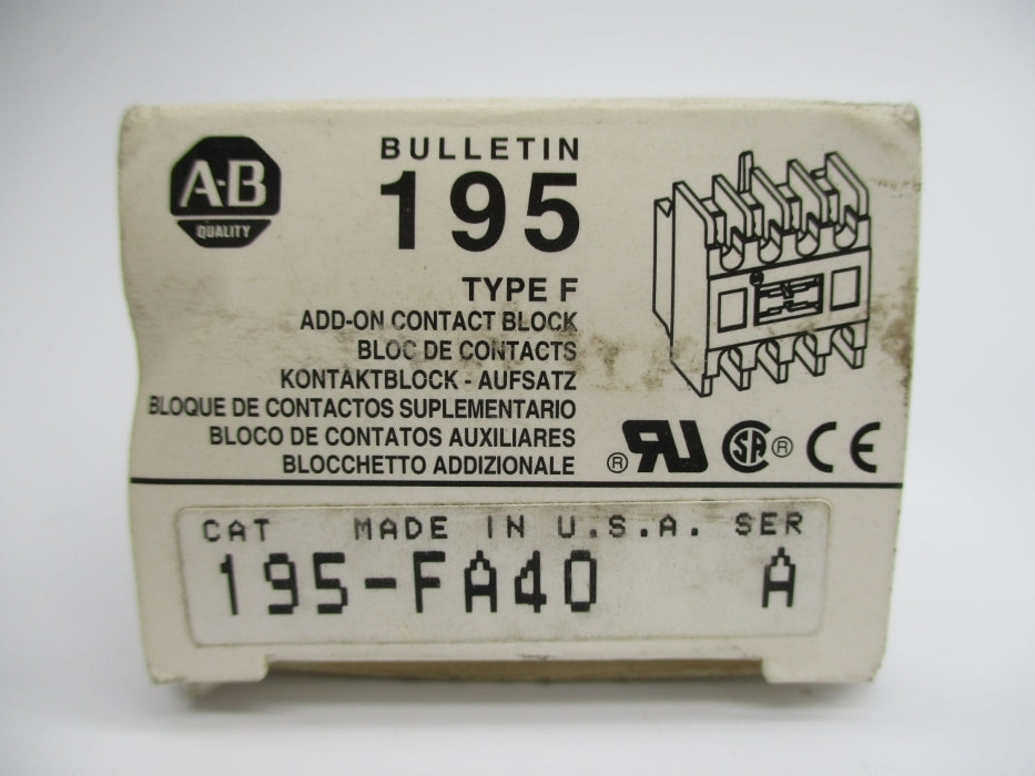 INDUSTRIAL SPARE PART 195-FA40 SER. A 600VAC 1.2A (GY/BL) NSMP