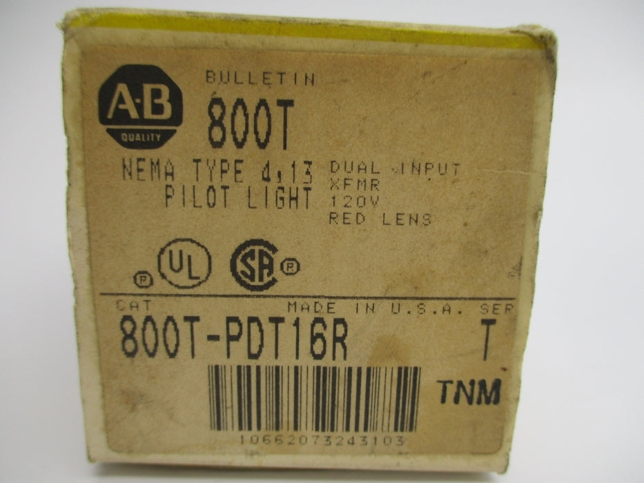 ALLEN BRADLEY 800T-PDT16R SER. T (BK/YL) NSMP