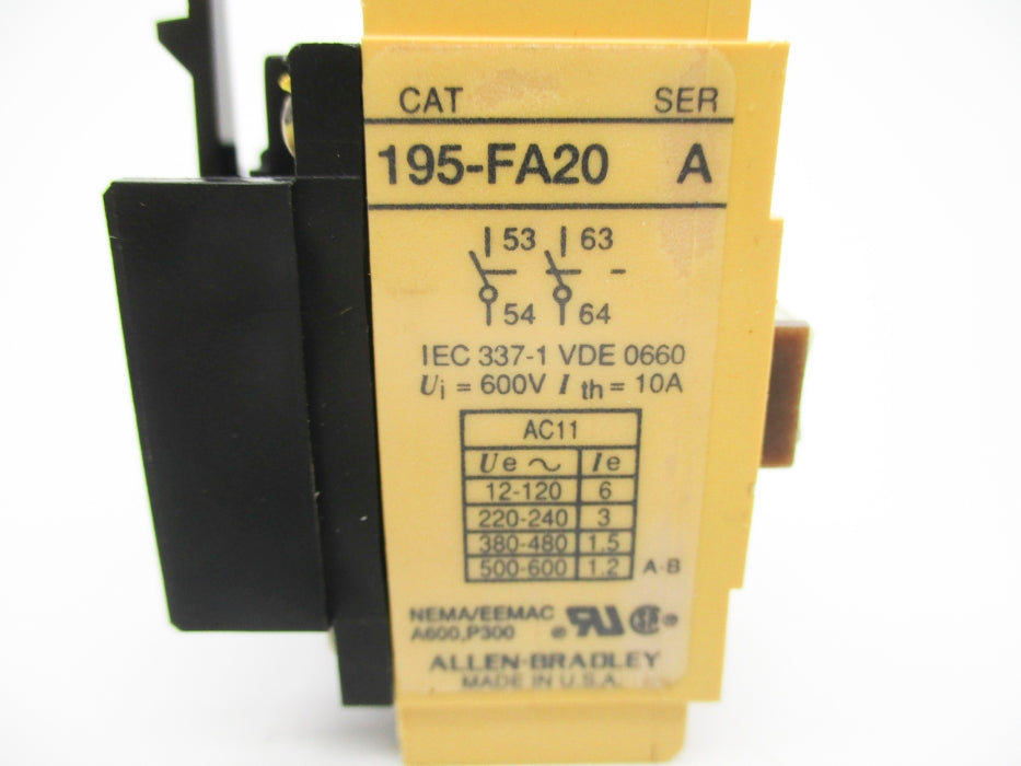 INDUSTRIAL SPARE PART 195-FA20 SER. A 600V 1.2A NSNP