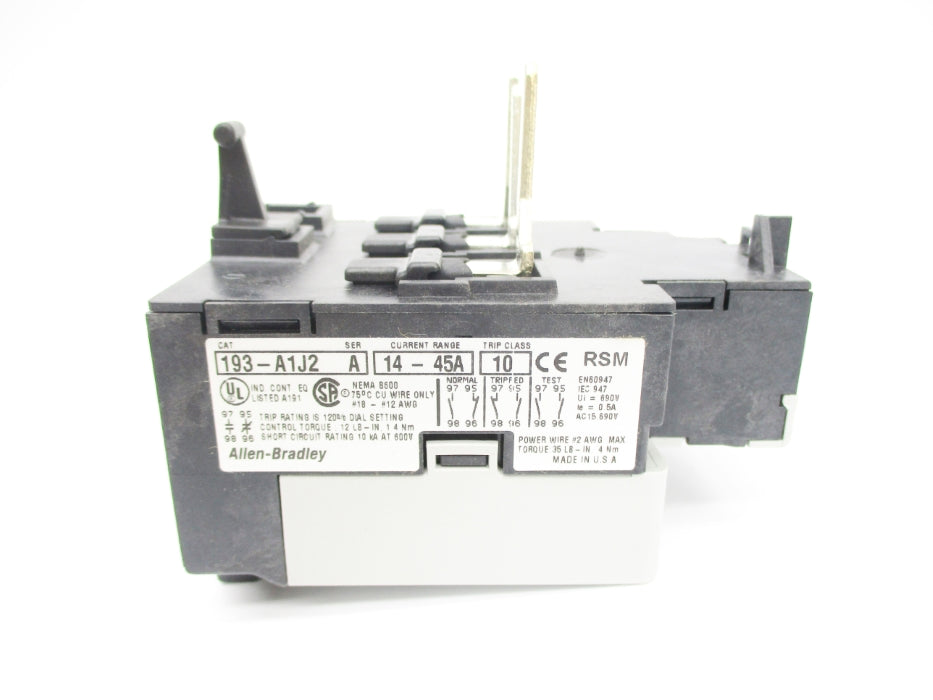 ALLEN BRADLEY 193-A1J2 SER. A 14-45A (BR/WH) NSMP
