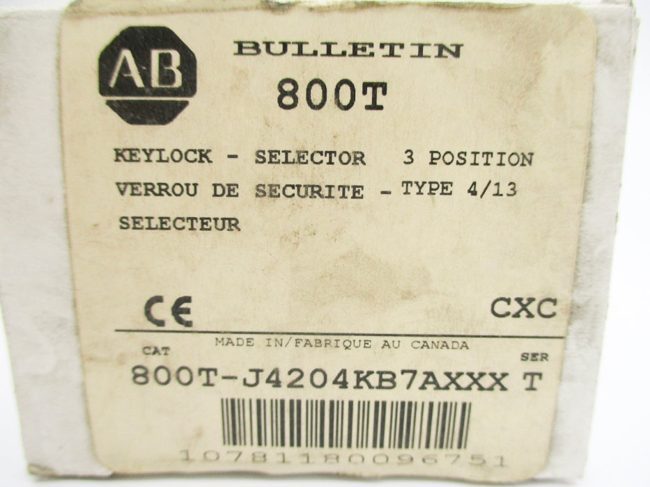 INDUSTRIAL SPARE PART 800T-J4204KB7AXXX SER. T (WH) NSMP