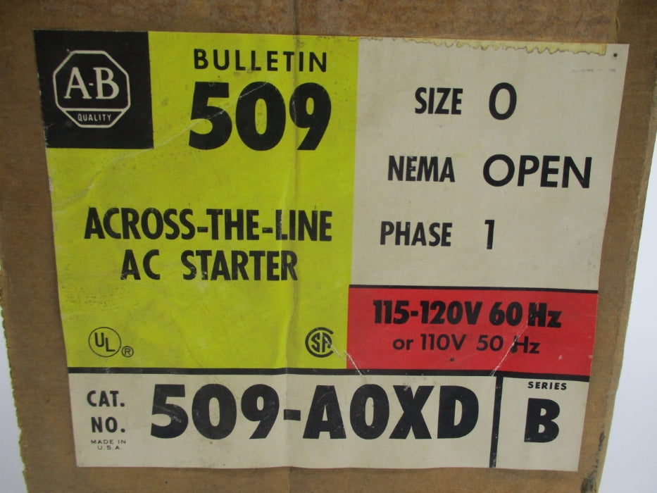 INDUSTRIAL SPARE PART 509-AOXD SER. B 110/115-120V 18A (BR/YL) NSMP